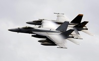 Side by side fighter Jets